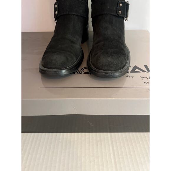 Aquatalia by Marvin K. Black Suede Weatherproof Tall Boots w/box Size 7.5 - Picture 5 of 15